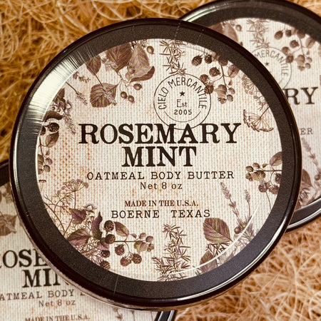 Rosemary Mint Oatmeal Body Butter Large (8oz.)