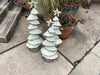 White wash ruffled tree set