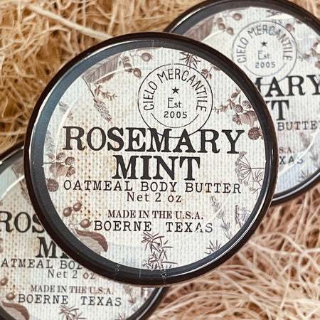 Rosemary Mint Oatmeal Body Butter Small (2oz.)