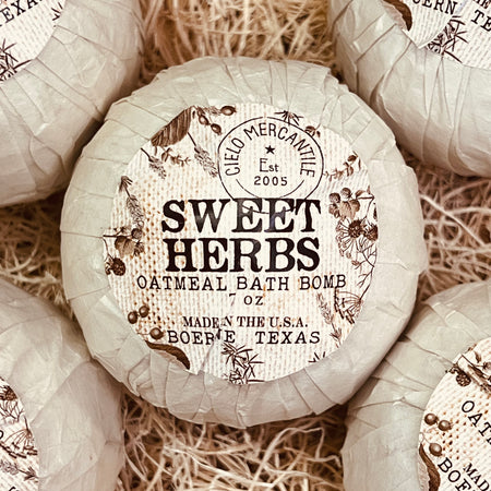 Sweet Herbs Oatmeal Bath Bomb