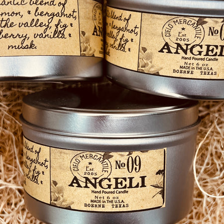 Angeli Hand Poured Candle in Travel Tin