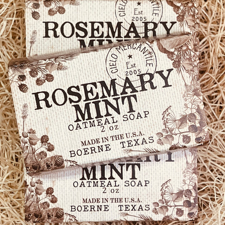 Rosemary Mint Oatmeal Soap Small (2oz.)