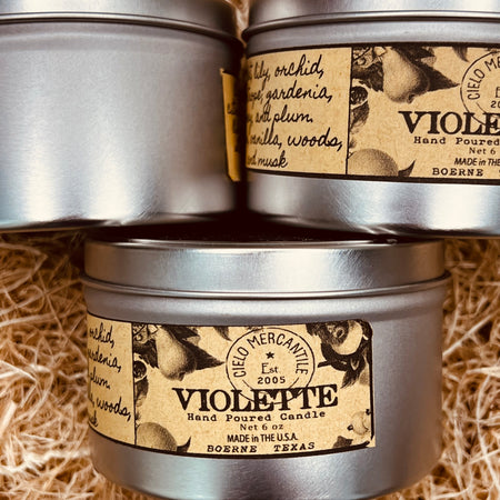 Violette Hand Poured Candle in Travel Tin