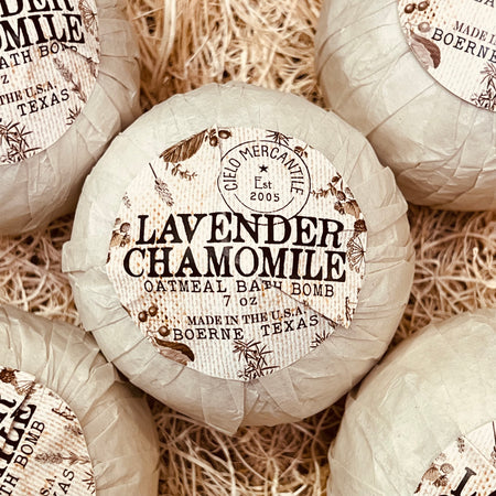 Lavender Chamomile Oatmeal Bath Bomb