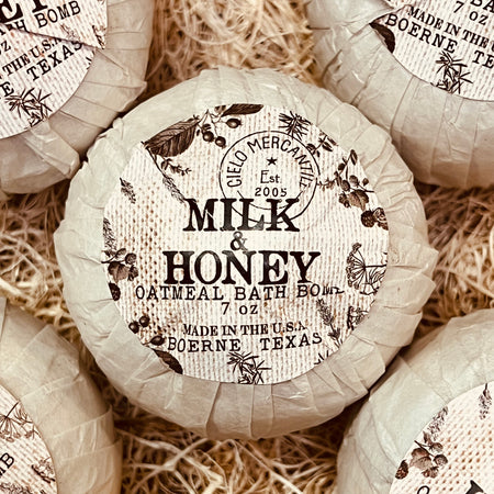 Milk & Honey Oatmeal Bath Bomb