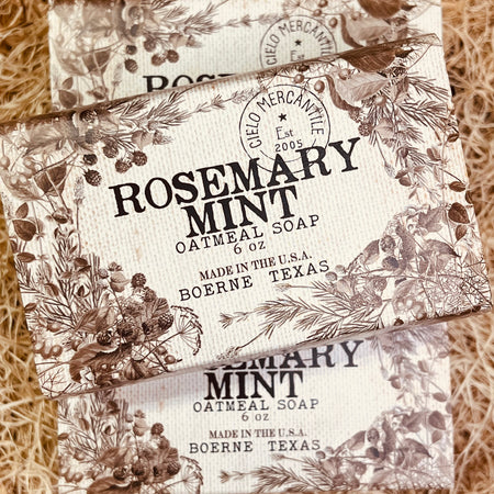 Rosemary Mint Oatmeal Soap Large (6oz.)