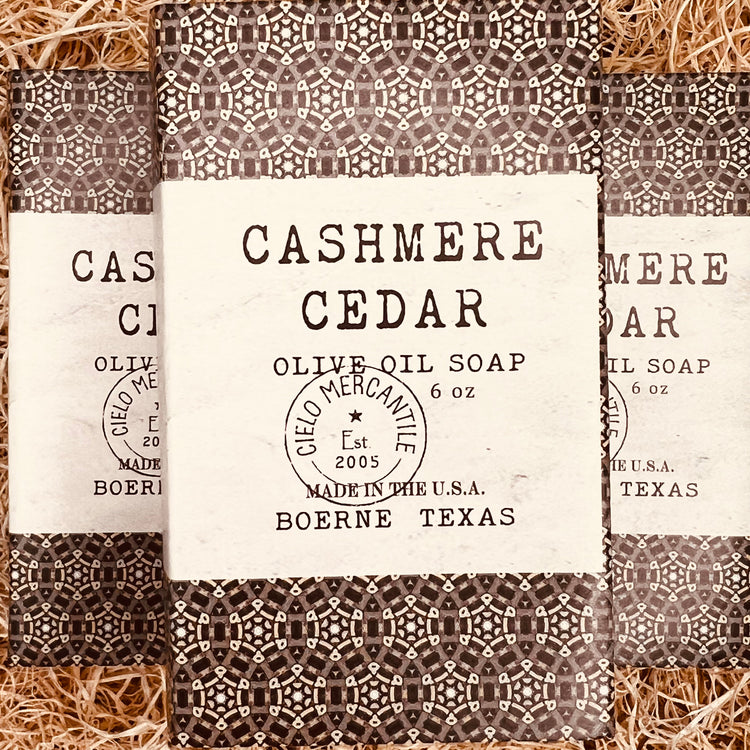 Cashmere Cedar Olive Oil Soap Large (6oz.)