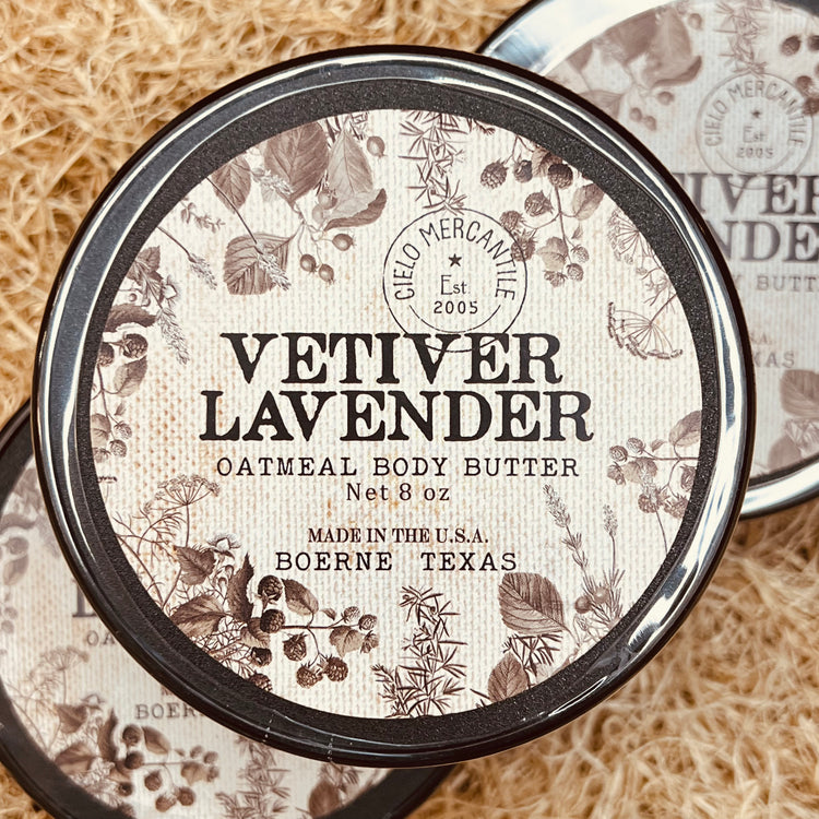 Vetiver Lavender Oatmeal Body Butter Large (8oz.)