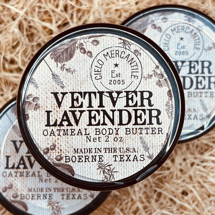 Vetiver Lavender Oatmeal Body Butter Small (2oz.)