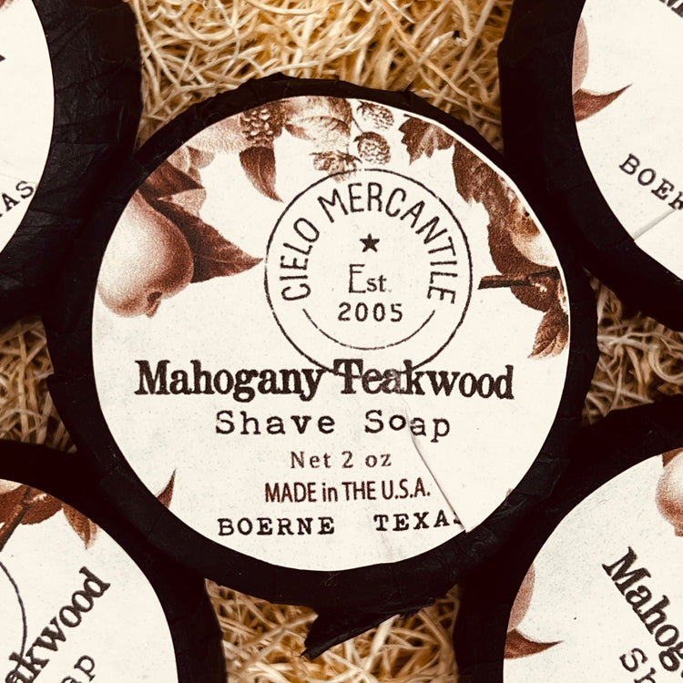 Mahogany Teakwood Shaving Soap