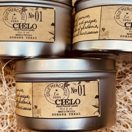 Cielo Hand Poured Candle in Travel Tin