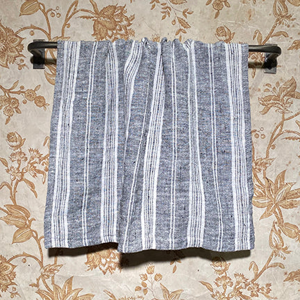 Stone Washed Hand Towel Gray Stripe