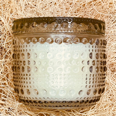 Angeli Hand Poured Candle in Hobnail Vessel 12oz