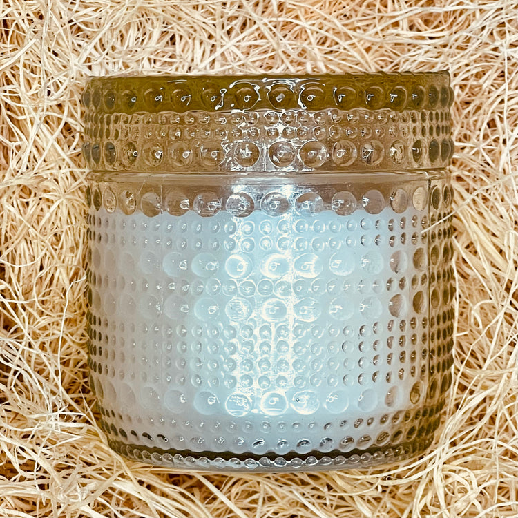 Angeli Hand Poured Candle in Hobnail Vessel 6oz