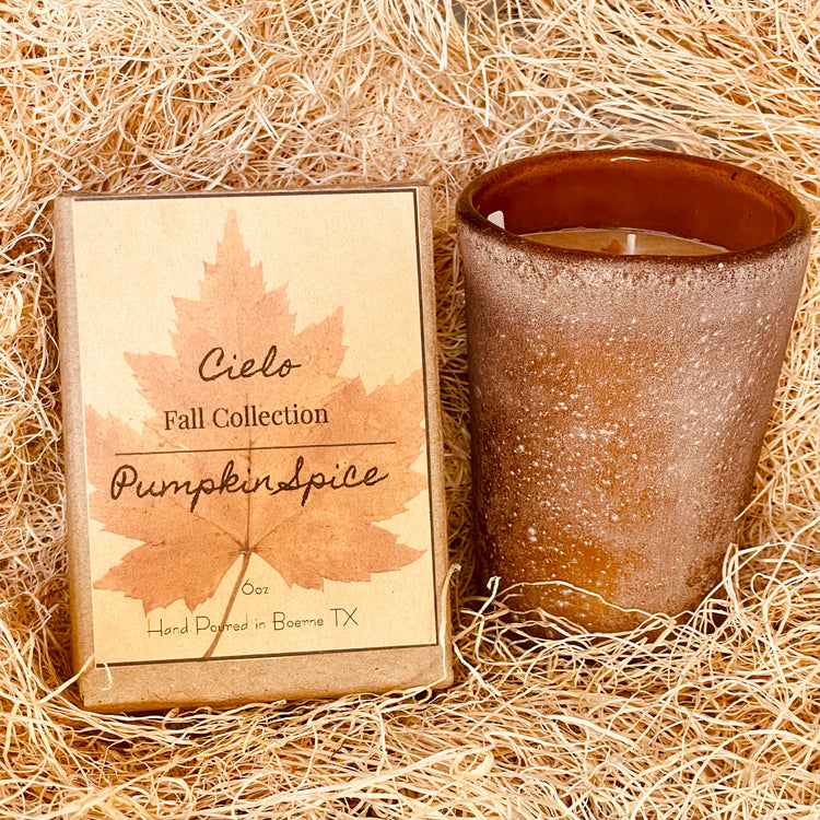 Pumpkin Spice Hand Poured Candle in Artisan Glass 6oz