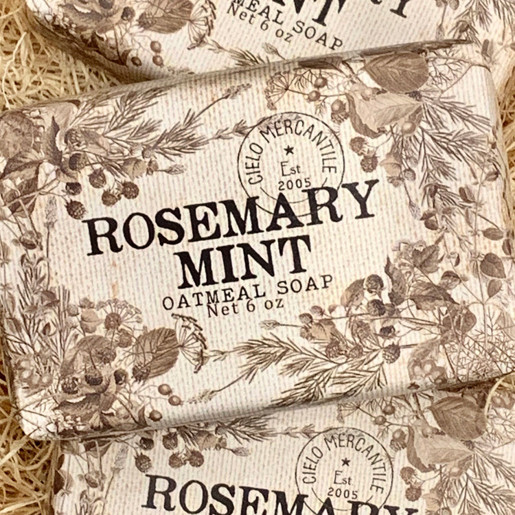Rosemary Mint Oatmeal Soap Large (6oz.)