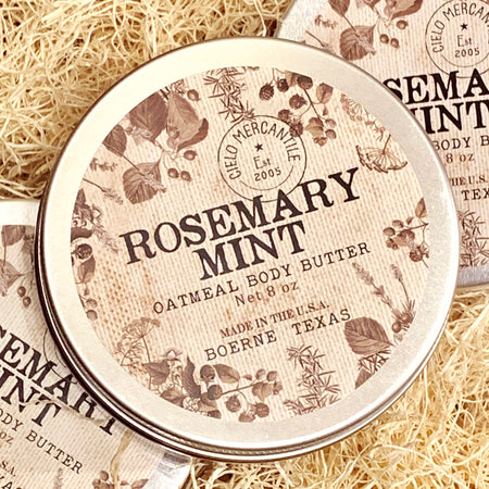 Rosemary Mint Oatmeal Body Butter Large (8oz.)